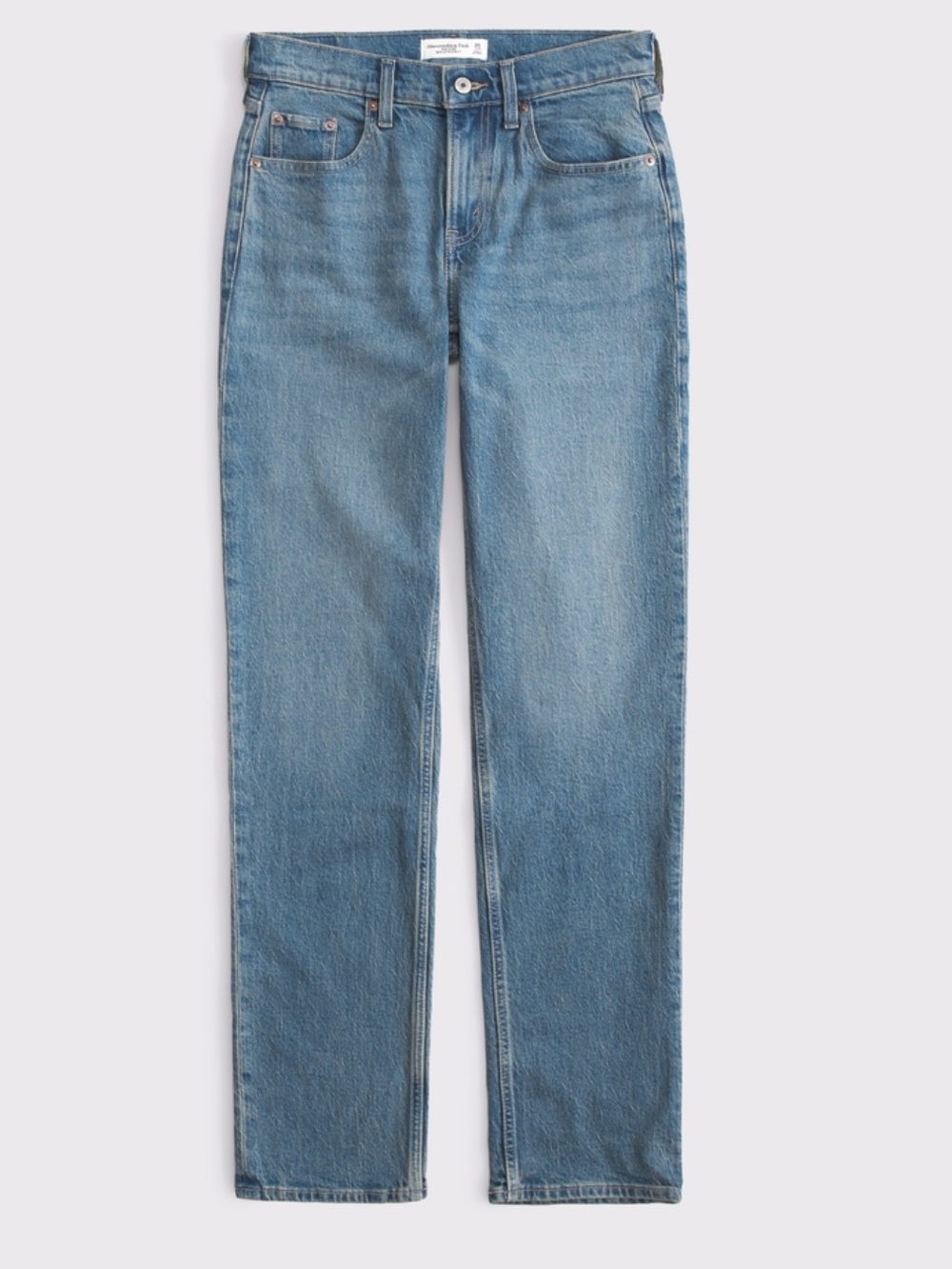 Abercrombie & Fitch Mid Rise 90s Straight Jean - Medium Tinted - Picture 3 of 10